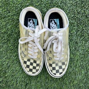 Vans unisex  Transparent Checkered Sneakers‎ - Black and White